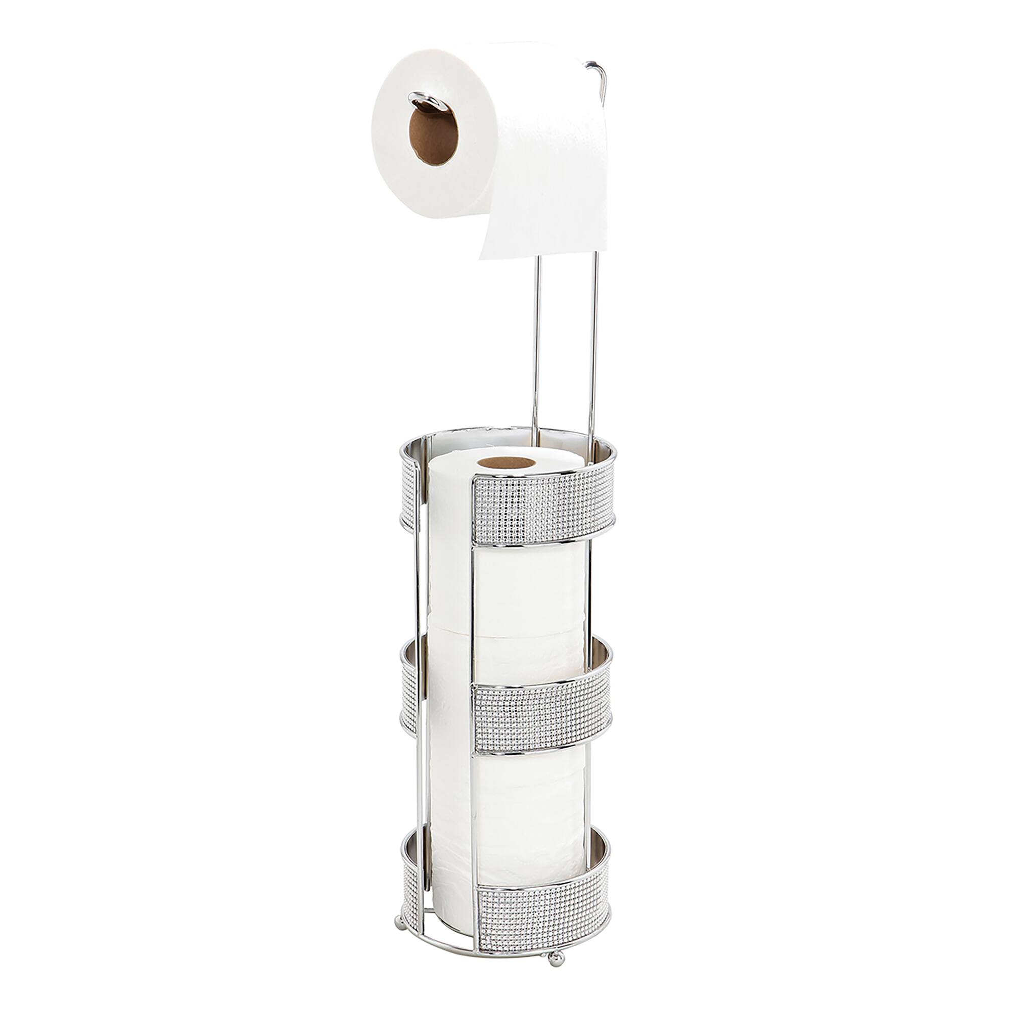 Bath Bliss Toilet Paper Holder & Dispenser in Pave Diamond Design